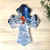 8" Blue and Red Christmas Snowman Biblical quoted Wall cross - IMAGE 2