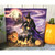 Purple and Black All Hallow's Eve Pizazz Print Framed Halloween Wall Decor 10" x 10" - IMAGE 4