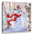 10" x 10" White and Red Birch Forest Snowman Embellished Pizazz Wall Art - IMAGE 1