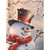 10" x 10" White and Red Birch Forest Snowman Embellished Pizazz Wall Art - IMAGE 3