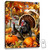 24" x 18" Orange and Brown Gobbler Farms Backlit LED Wall Art with Remote Control - IMAGE 1
