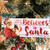 Red and White Santa Printed Rectangular Christmas Wall Sign with Rope Hanger 4" x 10" - IMAGE 3
