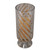 12" Silver and Clear Swirl Striped Glass Candle Holder - IMAGE 2