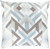 22" Snow White and Gray Contemporary Geometric Square Throw Pillow Cover - IMAGE 1