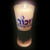 2.75" Clear and Blue Frosted Glass Premium Yizkor Memorial Candle - IMAGE 2