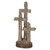 Textured Inspirational Grouped Cross Trio Figure - 8" - Brushed Brown - IMAGE 1