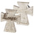 5.25" Brown and White Wedge Style Love Cross Tabletop Decoration - IMAGE 1