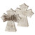 5.5" Brown and White Wedge Style Faith Cross Tabletop Decoration - IMAGE 1