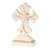 9.75" Antique White and Brown Cross Shaped Tabletop Decoration - IMAGE 1
