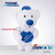 8.5" White and Blue "Chewdaica" Plush Bear Hanukkah Dog Toy - IMAGE 3