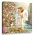 White and Pink Angel with Swarovski Crystals Square Pizazz Wall Art Decor 10" x 10" - IMAGE 1