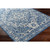 7.8' x 10.25' Floral Royal Blue and Gray Rectangular Area Throw Rug - IMAGE 5