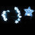 LED M5 Star Christmas Lights - Pure White - 8' Green Wire - 25ct - IMAGE 2