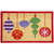 Tan Brown and Red Christmas Ornaments Coir Outdoor Doormat 18" x 30" - IMAGE 1