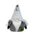 6" Gray and White Stuffed Plush Gnome Hanging Christmas Ornament - IMAGE 1