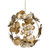 Matte Silver and Gold Rose Flowers Christmas Ball Ornament 4.5" (115mm) - IMAGE 1