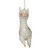 5" White and Green Glittered Regal Jumping Llama Glass Christmas Ornament - IMAGE 4