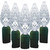 LED Faceted C6 Twinkling Christmas Lights - Pure White - 23.5 ft Green Wire - 70ct - IMAGE 2
