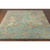 8' x 10' Transitional Style Aqua Blue and Brown Rectangular Area Throw Rug - IMAGE 4
