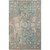 8' x 10' Transitional Style Aqua Blue and Brown Rectangular Area Throw Rug - IMAGE 1
