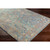 8' x 10' Transitional Style Aqua Blue and Brown Rectangular Area Throw Rug - IMAGE 3