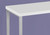 47.25" White and Silver Contemporary Rectangular Computer Desk - IMAGE 2