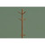 69" Brown Warm Oak Finish Contemporary Coat Rack with Hanging Hooks - IMAGE 2