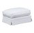 32" White Performance Fabric Slipcover Ottoman - IMAGE 2
