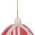 4.75" Red and White Striped Ball Christmas Ornament with Rope Accent - IMAGE 4