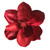 7" Red Fabric Artificial Magnolia Christmas Ornament Clip - IMAGE 1