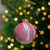 Pink and White Marbled Glass Ball Christmas Ornament 3" (75mm) - IMAGE 3