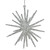 8.25” Silver Glittered Starburst Christmas Ornament - IMAGE 1