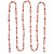 Shiny and Matte Beaded Christmas Garland - 9' x .5" - Red and Gold - Unlit - IMAGE 1