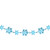 8' x 1" Shiny Blue Snowflakes Beaded Christmas Garland - IMAGE 1