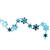 Shiny Snowflakes Christmas Garland - 8' x 1" - Blue - Unlit - IMAGE 2