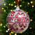 Shiny Red and White "MERRY CHRISTMAS" Glass Ball Ornament 4.5" (115mm) - IMAGE 2