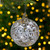 Clear and White "Merry Christmas" Glass Christmas Ball Ornament 4.5" (114mm) - IMAGE 2