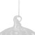 Clear and White Glass Merry Christmas Ball Ornament 6" (150mm) - IMAGE 3