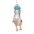 5.25" White and Blue Glitter Unicorn Glass Christmas Ornament - IMAGE 4