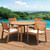 5-Piece Brown Nelson Eucalyptus Round Patio Dining Set 47"