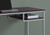 48" Umber Brown and Silver Contemporary Computer Desk - IMAGE 2