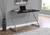 48" Umber Brown and Silver Contemporary Rectangular Computer Desk - IMAGE 4