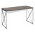 47.25" Taupe Gray and Silver Computer Desk with Wood Look Top - IMAGE 1