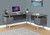 71" Gray and Silver Contemporary L-Shaped Computer Desk - IMAGE 4