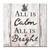 Brown and Gray Christmas Silent Night Wrapped Square Wall Art Decor 12" x 12" - IMAGE 1