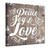 Brown and White Christmas Peace Joy Love Wrapped Square Wall Art Decor 20" x 20" - IMAGE 3