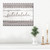 White and Gray Christmas Falala Wrapped Rectangular Wall Art Decor 16" x 20" - IMAGE 1
