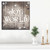 Brown and White "JOY TO THE WORLD" Christmas Wrapped Square Wall Art Decor 20" x 20" - IMAGE 2