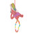 7.5" Pink Plush Flamingo with Rainbow Santa Hat Christmas Ornament - IMAGE 4