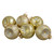 6ct Gold 2-Finish Retro Reflector Glass Christmas Ball Ornaments 2.75" (70mm) - IMAGE 1